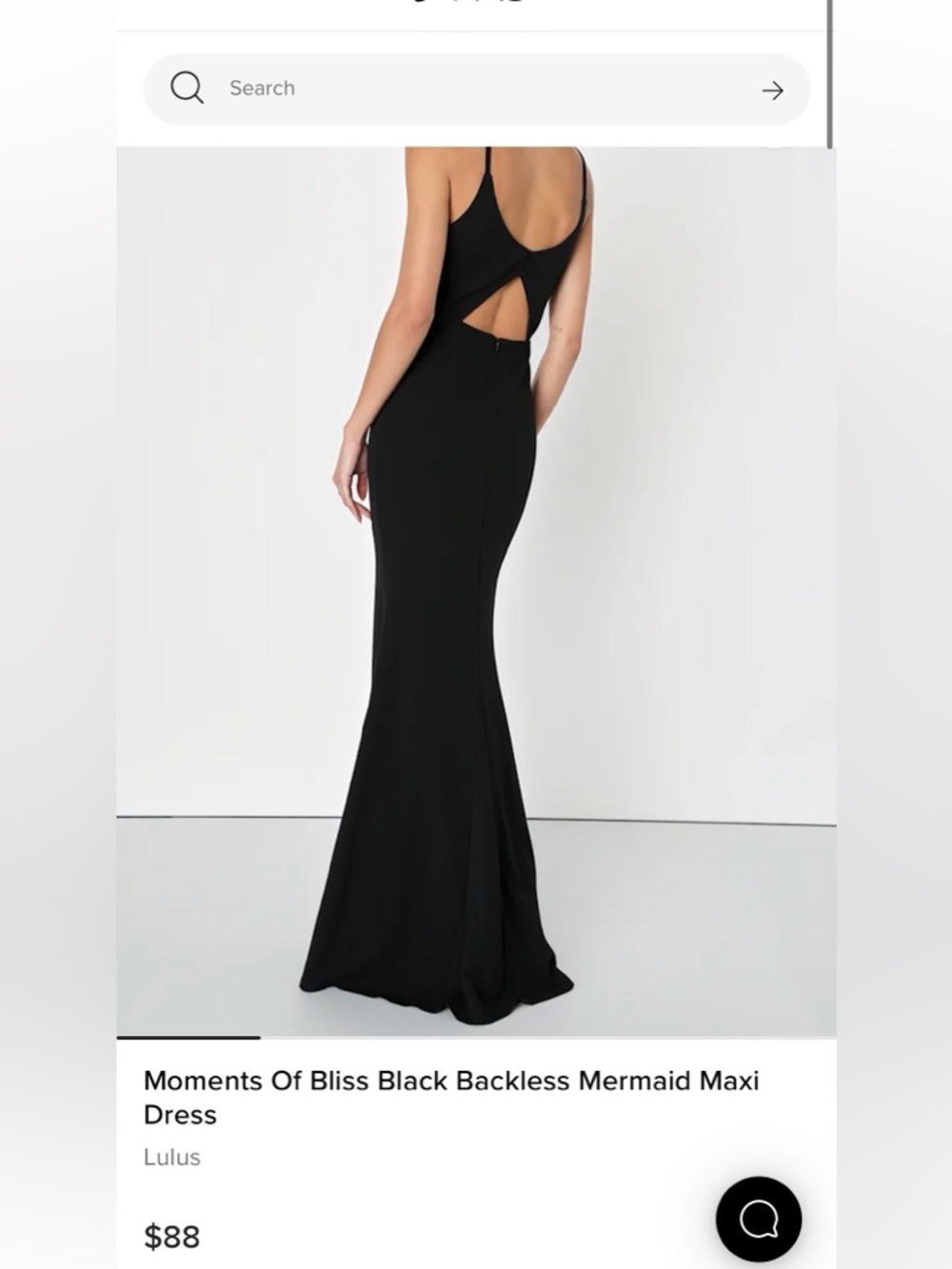 Lulu's Black Backless Mermaid Maxi Dress